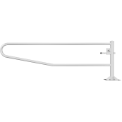 Swiveling gates | to be fixed by plugs, hot-dip galvanized | total width: 3000 mm | with triangular lock